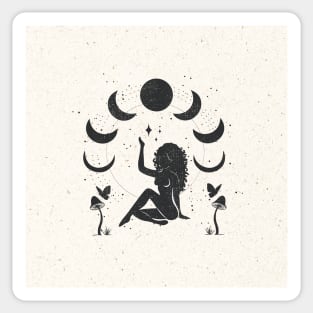 Sitting Mushroom goddess Sticker